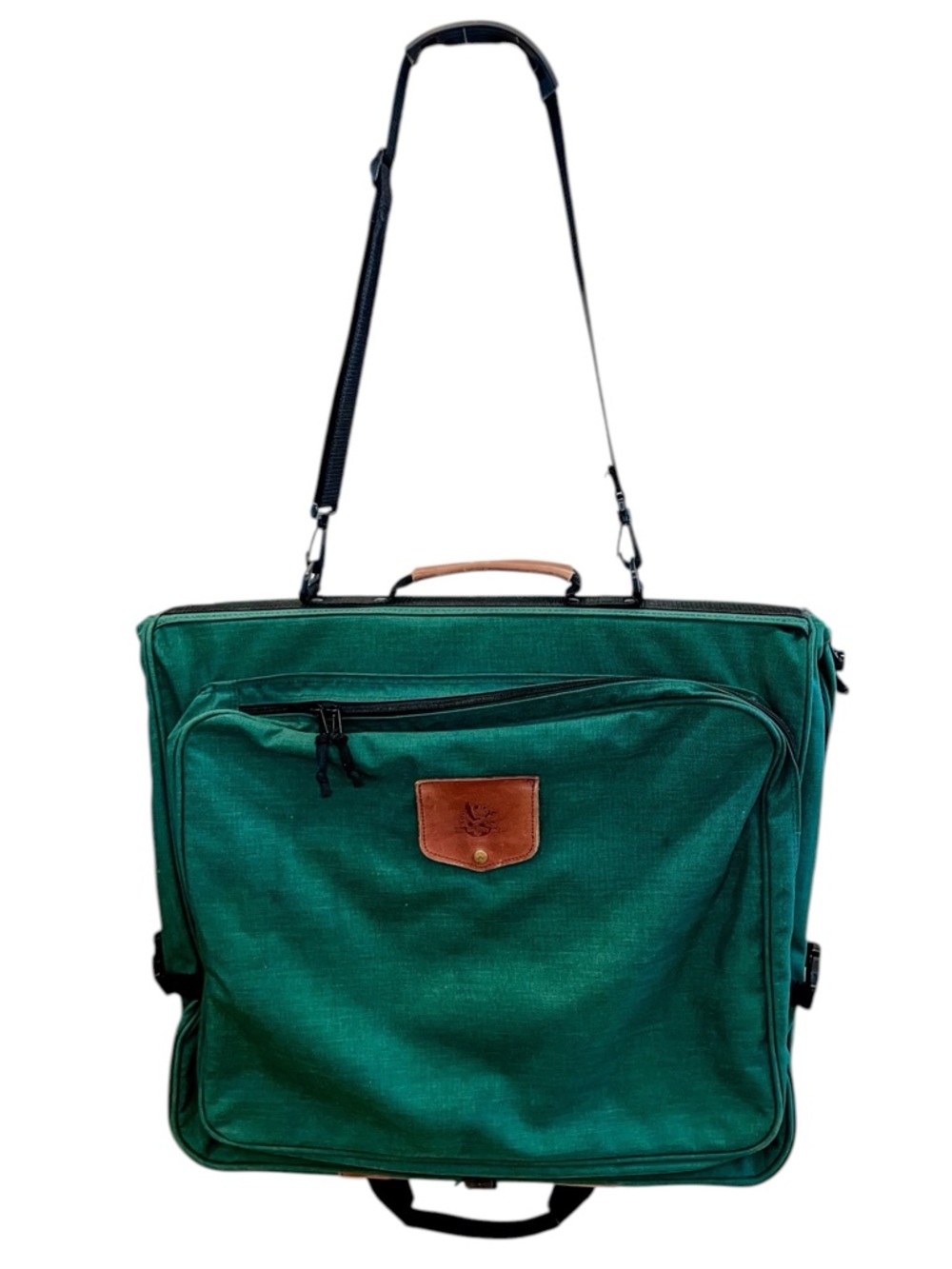 Eddie Bauer Vintage Travel Foldable Garment Bag with Shoulder Strap Green - Picture 2 of 5
